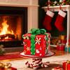 Christmas Gift Surprise Mechanism Box Model Building Block DIY Elk Snowman Bricks Ornament Toys for Children Adult