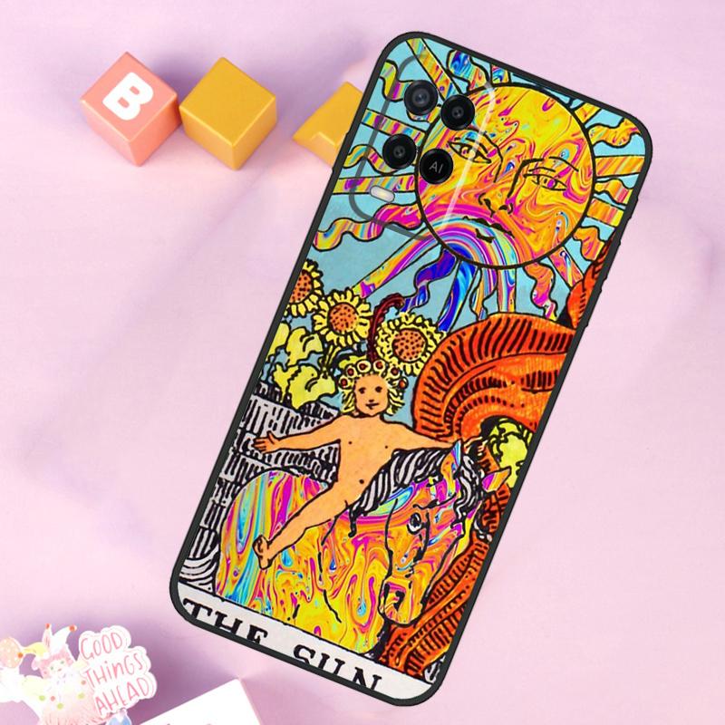 The SUN Tarot card Case For Oppo A98 A78 A18 A38 A58 A74 A94 A54 A15 A17 A57 A6 A5 Pro A16 A76 A96 A40 A60 A80