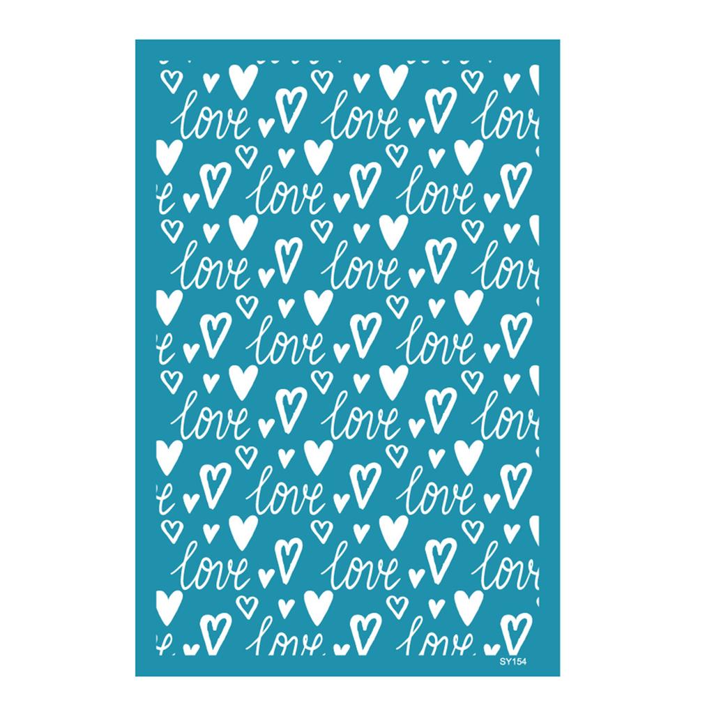 Siebdruckschablonen für Ton Valentinstag Herz Siebdruck für DIY Druck auf Ton und Ohrringschmuck Ton