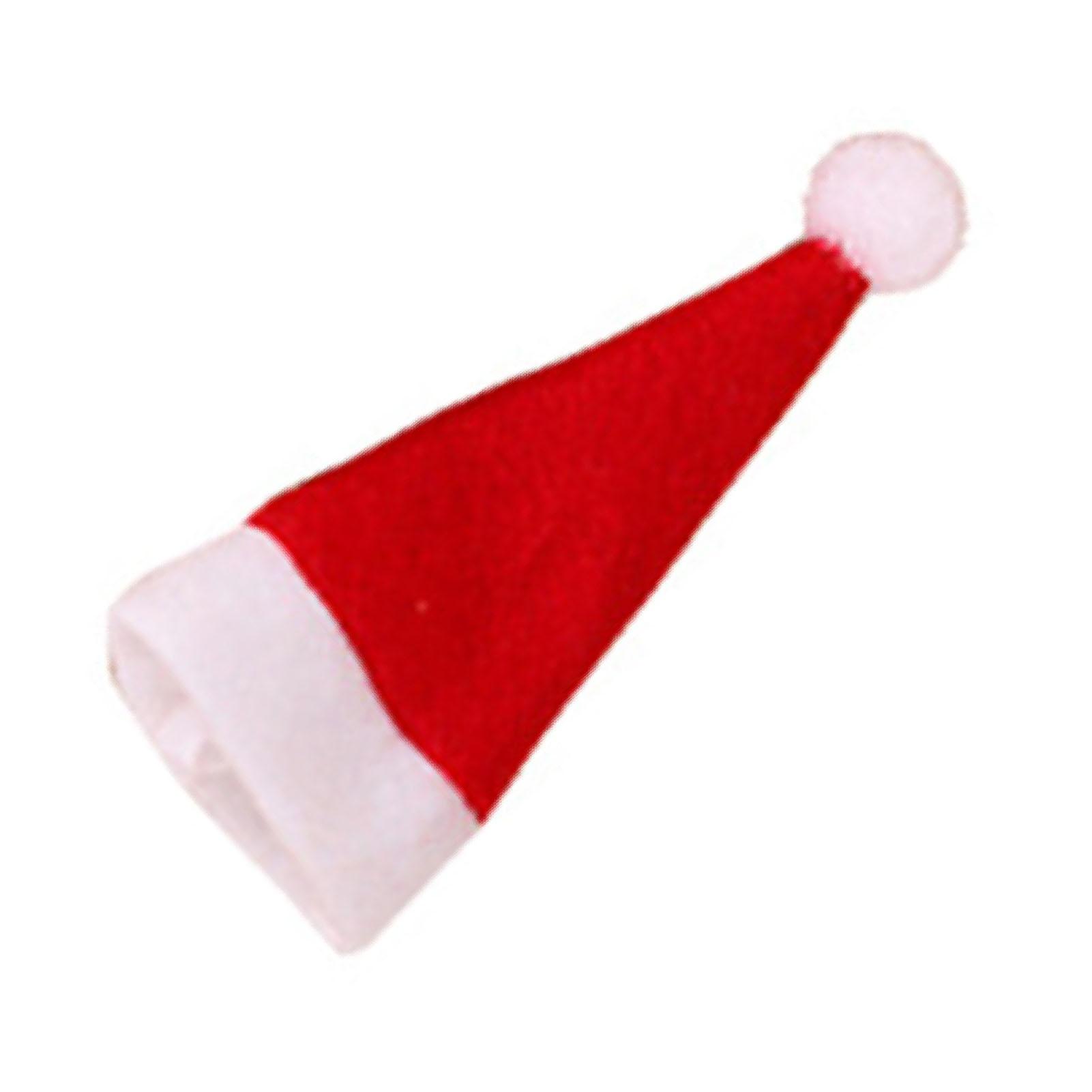 

Рождественская шляпа-леденец, тканевая мини-шапка Санты, рождественский чехол для леденца для украшения офиса, автомобиля, рождественская шляпа-леденец