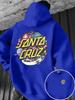 Nouveau sweat à capuche pour homme automne/hiver, sweat à capuche décontracté à cordon de serrage avec motif Santa Cruz, poche kangourou sur le devant, haut pour homme.
