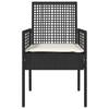 Garden Chair 2 Pcs Black 55 X 53 X 85 Cm Poly Rattan