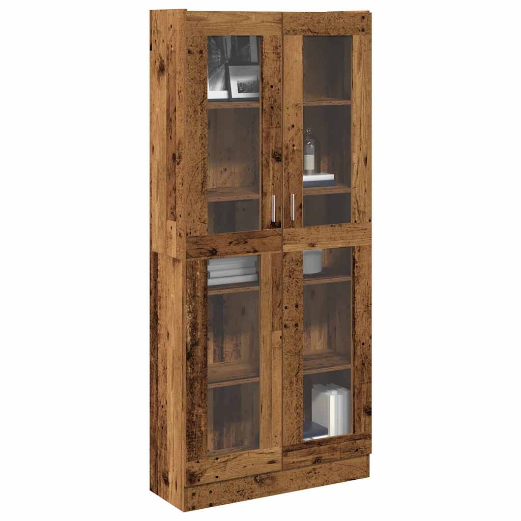 Credenza Alta con Aspetto Legno Vintage 82,5 x 30,5 x 185 cm Legno Ingegnerizzato