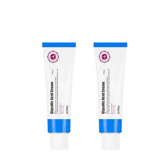 A pieu Glycolic Acid Moisture Cream – Exfoliating & Skin Smoothing Face Cream 50ml (Set of 2)