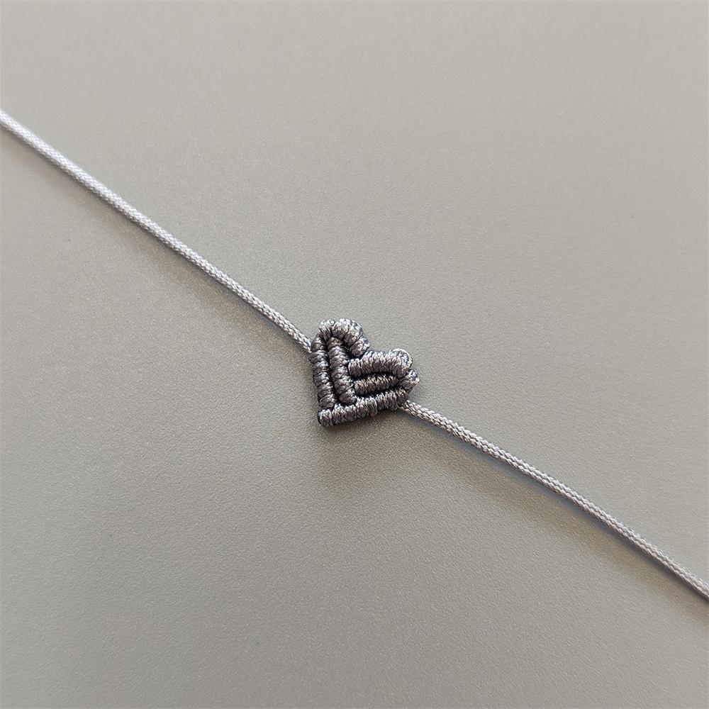 Hand Knitting Peach Heart-Shaped Lucky Red Rope Bracelet  Adjustable Women Bestie Charm Simple Men Couple Lovers  Gift