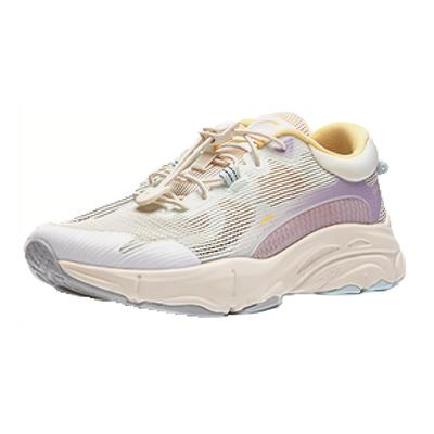 Li Ning Kinder Bequeme Vielseitige Rutschfeste Stoßdämpfende Low-Top Freizeitschuhe Kinder Sneaker Helllila YKCU068-2