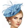 Vintage Exquisite Feathers Fascinator Hat Bowknot Elegant Tea Party Mesh Hair Band Sweet Hair Hoop Bride Headdress Dance Show