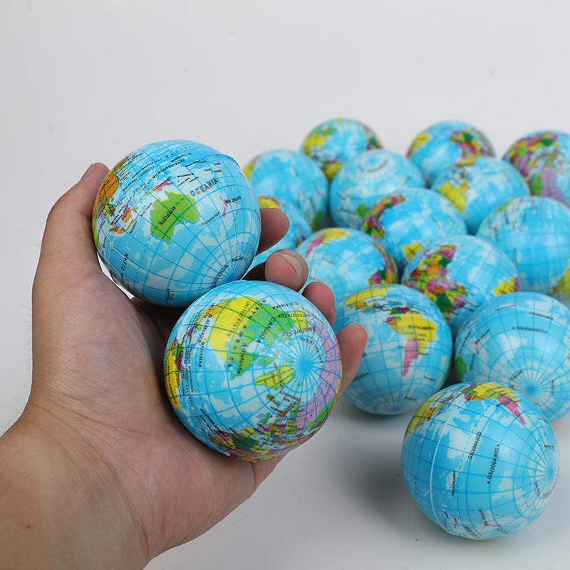 12pcs Earth Squeeze Toys Soft Foam Ball For Kids Birthday Party Favors Pinata Filler School Prize Stress Relief Christmas Gift