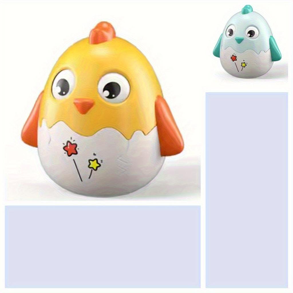 Chick Toy with Wobbly Base Interactive Learning Decoration, Pastel Yellow, Pink, Green, Neutral Colors Safe Sensory Play for Birthday Party Decoration