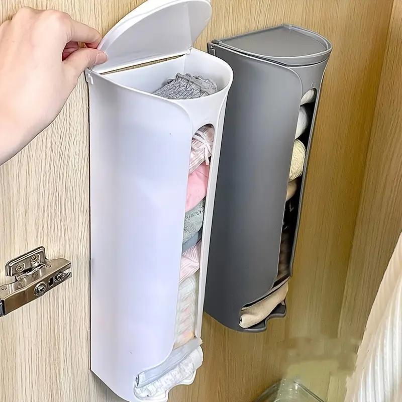 Wall-Mounted Storage Box Underwear Socks Storage Organizer Save Space Clamshell-Type Hanging Organizer Dormitory Home Wardrobe