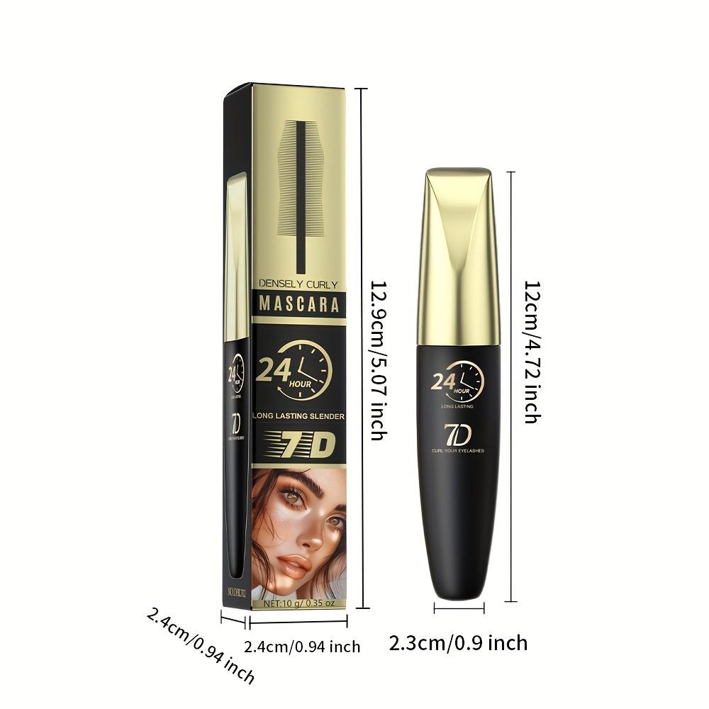 7D Silky Fiber Waterproof Mascara Czarny tusz do rzęs o długotrwałym działaniu, bez grudek i rozmazywania, z oliwkową szczoteczką, nadający rzęsom objętości