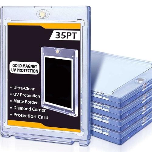 LUYING Magnetic Loader, 35pt Storage, Trading Card Protective Case, Set of 5, Magnetic, One-Touch Operation for Easy Storage