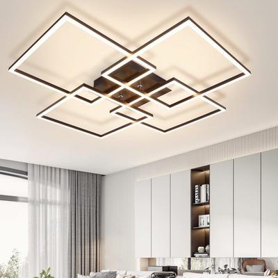 LED Ceiling Light - NETTLIFE - 4 Frames - 32W - 3000K (White Hot) - Black Metal