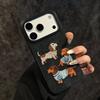 Embroidered Dachshund for iPhone16/17Promax Mobile Phone Case Apple 15/14 Anti-drop Protective Case 13 New