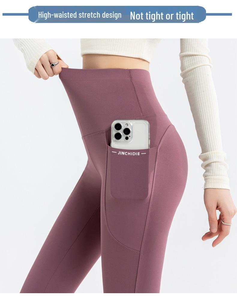 Women's Slim-fit Pocket Running Leggings - Hip-lifting, Tummy Control Yoga & Cycling Pants (Spring Style)