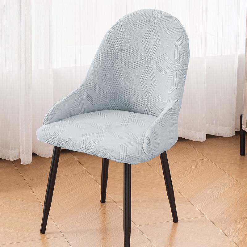 124pcs Stretch Jacquard Chair Cover Curved Armchair Dining Chair Slipcover Low Back Seat Covers for Living Room Kitchen Hotel 1 piece 3550₽