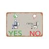 RetroMood Funny YES NO Rustic Toilet Metal Sign Vintage Iron Wall Art Bathroom Man Cave Home Bar Decorative Plaque