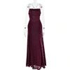European and American Style Evening Dress, New Temperament Girl Suspender Low-cut Dress, Fashionable and Sexy Slim Backless Long Dress Woman