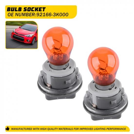 2x Front Signal Turn Lamp Tail Light Bulb Socket For Hyundai Accent 2006-2017
