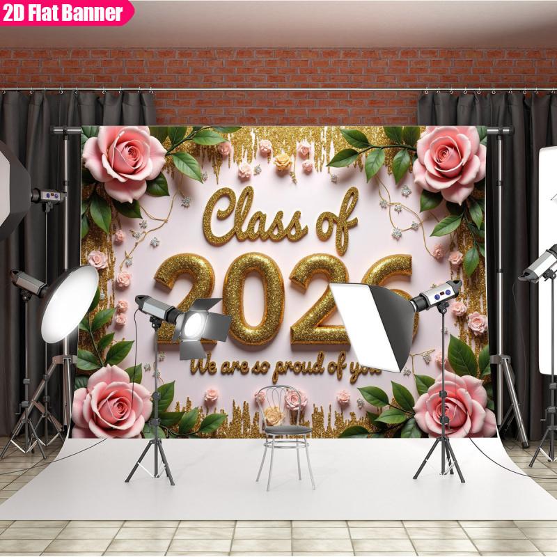 Graduation Party Banner Backdrop Photo Booth Props Large Wall Tapestry Aesthetic Indoor Outdoor Yard Decor Hanging Cloth