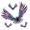 4Pcs/Set Flying Eagle Car Decal USA Flag Auto Reflective Truck Sticker Decor