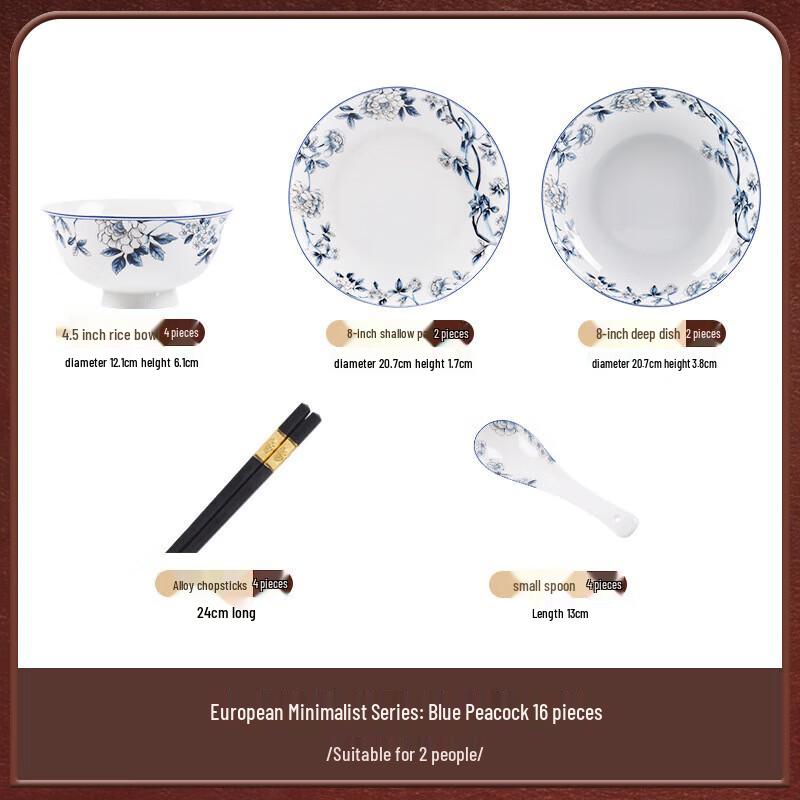 

Mord Lanka Blue Peacock Ceramic Dinnerware Set