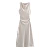 Satin Long Dresses for Women 2026 Summer Slip Midi Dress Woman Sexy Evening Party Dress Sleeveless Female Elegant Dresses