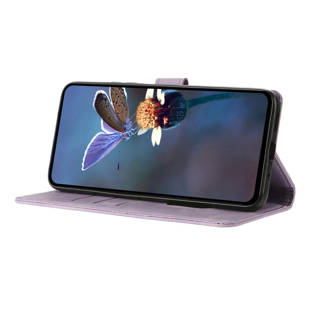 For Xiaomi Redmi Note 14 5G Case Wallet Stand Imprinted Triangle Pattern Leather Phone Flip Cover