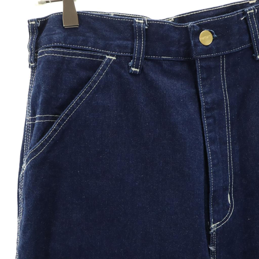 Carhartt 90s Old USA made Denim painter pants W32 Navy jeans Men's Used