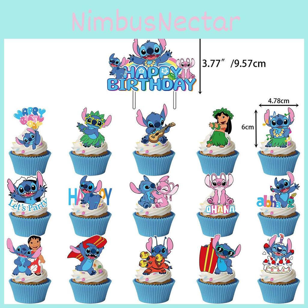 Thema Geburtstagstorten-Einstecker Set mit Papierdeko für Feierlichkeiten