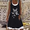 Fashionable Holiday Diamond Embellished Sleeveless Dress New 2024 Independent Station Wish Style Women's Dress