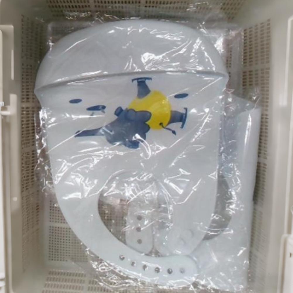 1pcs Cute Kids Silicone Bib Waterproof Baby Feeding Bib Large Food Catcher Soft BPA Free Infant Bib for Boys Girls Mealtime Tool