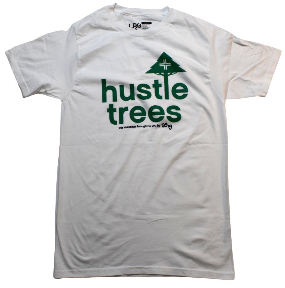 LRG Lifted Research Group Hustle Trees Mens White Green Shirt NWT S M