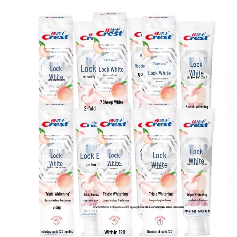 Crest Peach Fresh Whitening Toothpaste 6-Pack
