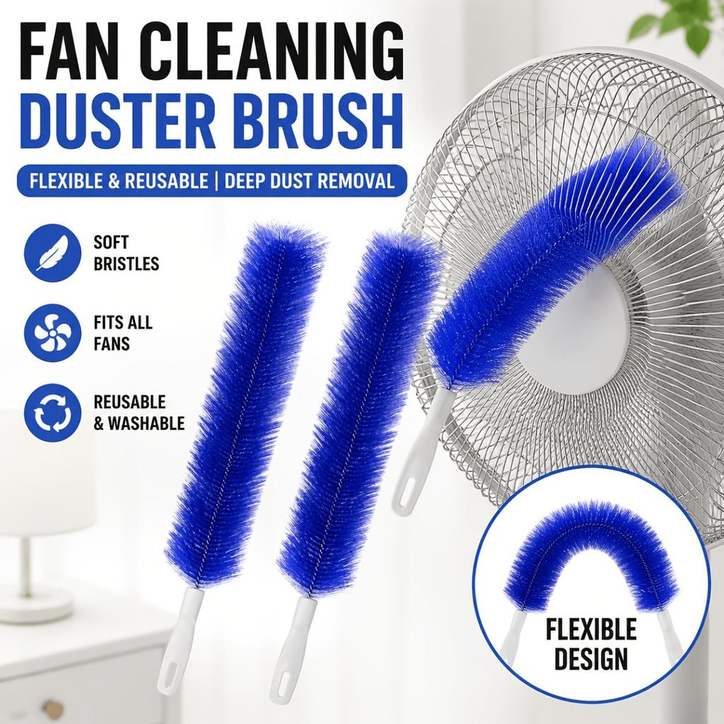 Flexible Fan Cleaning Brush, Multifunctional Dust Removal Brush, Soft Brush Head Deep Into Dead Corners,efficient Dust Removal Household Cleaning Tool