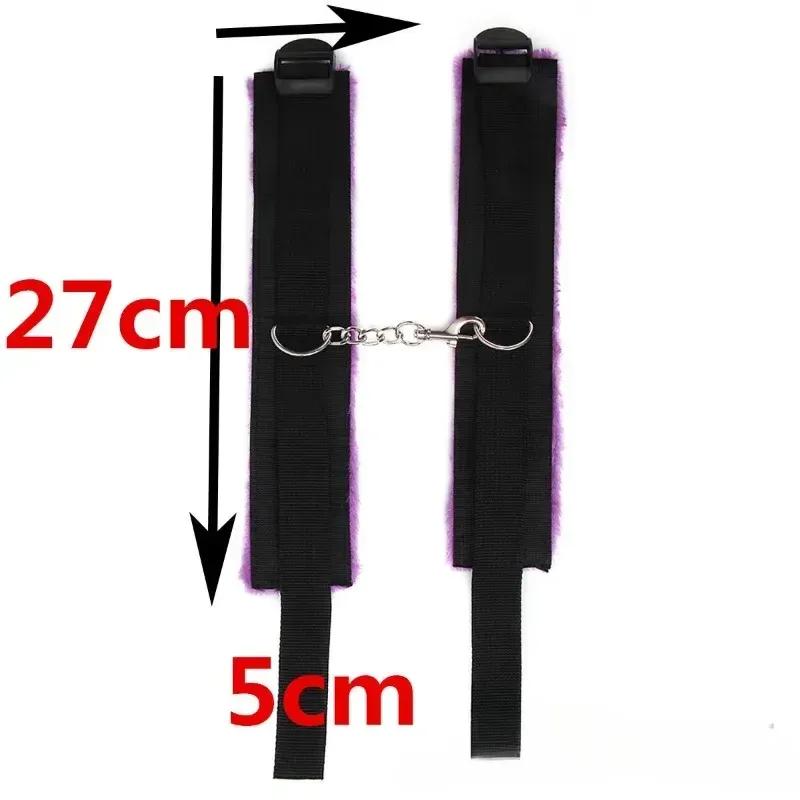Adjustable Bdsm Sexy Prop Plush Handcuffs Foot Cuffs Bondage Slave Exotic Accessories Sex Toys for Couples Adults Sexy Games