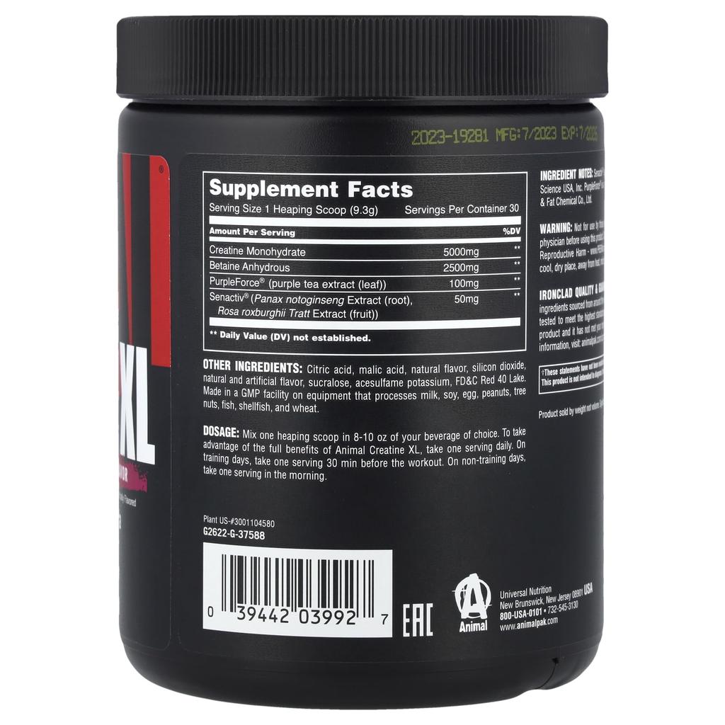 Creatine Xl Powder, Watermelon Flavor, 279G(9.84Oz)