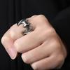 Vintage Bat Ring Finger Rings for Men Open Size Gun Black / Silver Color Jewelry Ring Personality Band Party Ring Wholesale