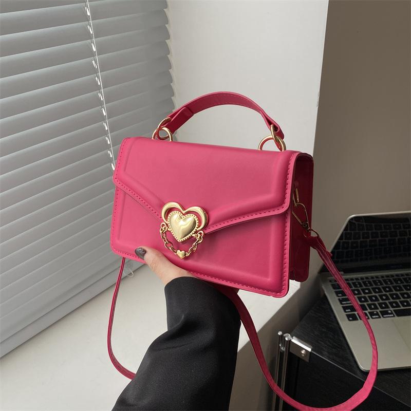 Trendy chain small square bag, Korean version, simple and fashionable, crossbody bag, shoulder bag, women's bag, casual and versatile