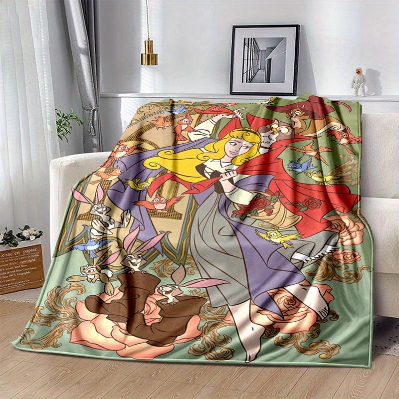 1 pezzo Disney Aurora La Bella Addormentata Coperta Decorativa per la Casa Morbida Coperta per Divano, Letto, Auto, Viaggio, Campeggio