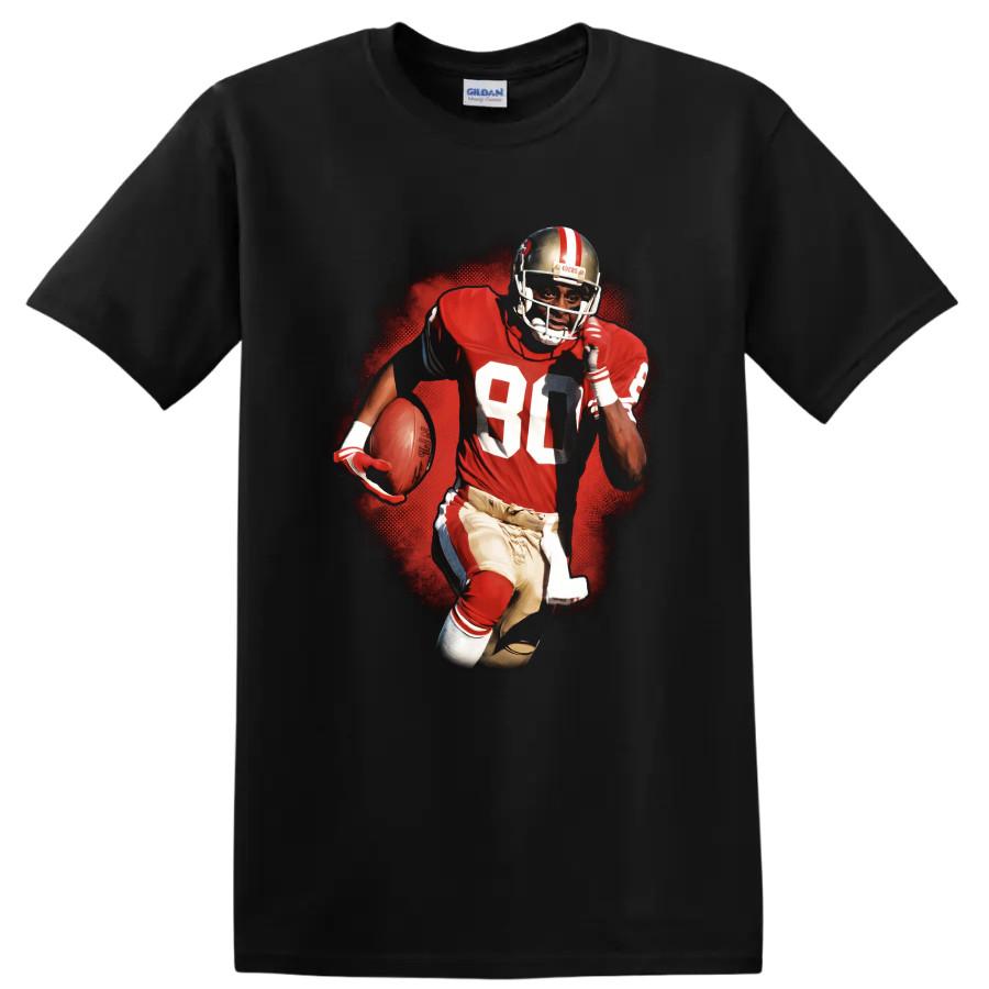 Jerry Rice Football Legend T Shirt San Francisco Wide Receiver Hall of Fame Tee