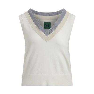 SS25 Premier Sweater Casual Comfortable Color Block Sports Vest Women Sweater White 1388699-100