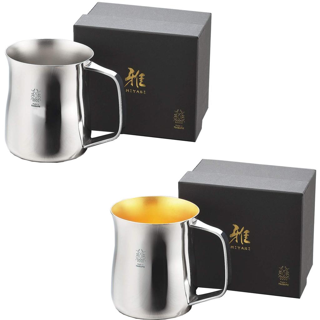 Tamahashi Tumbler Silver Gold Plated 380cc Hand (24K Inside) "Miyabi" MY-02