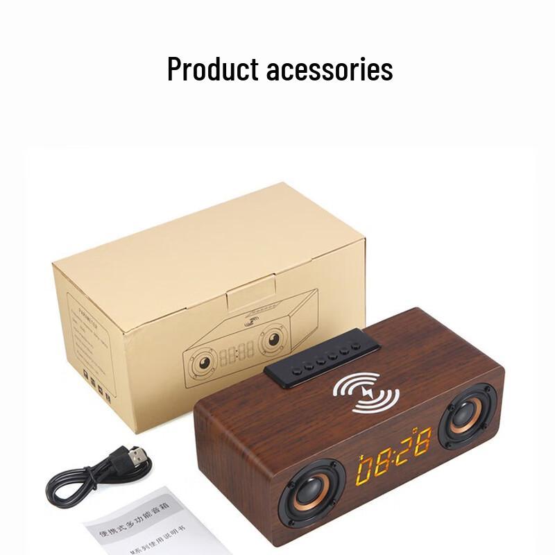 Ally Wireless Charging Wooden Bluetooth Speaker