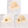 Summer Sun Hat For Women With Large Brim Foldable Breathable Cotton Floppy Hat For Outdoor Fashion