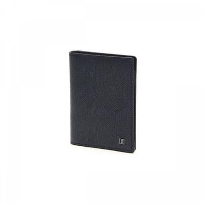 Black Leather Dd Logo Classic Mini Card Wallet Dbho0e322
