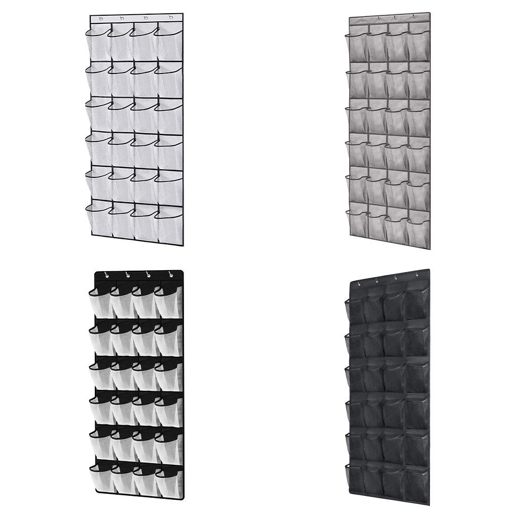 Breathable Storage Bag For 24 Pairs Of Shoes Heavy-duty Door Hanging Bag Shoe Storage Bag 24 Grid