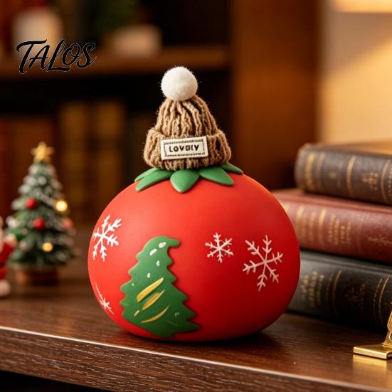 Novelty Bear Gifts Christmas Tomato Squeeze Toy for Stress Relief, Cute TPR Decompression Soft Anxiety Relief Toys Figure with Festive Decoration