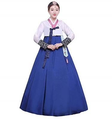 Korejský lidový kostým Hanbok Hanbok Hwagyu [Výrobce] Mai-Hai-sou (Modrá, M)