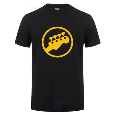 Bass Headstock Guitar Symbol Guitarist Player Musicians Music Rock TShirt Funny Birthday Gift For Men O Neck Cotton T Shirt Tee
